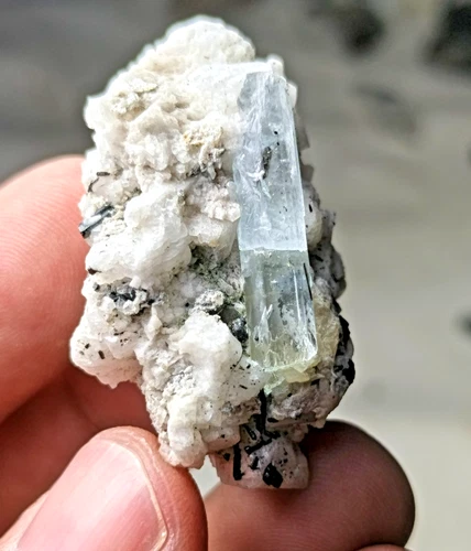 Blue Aquamarine Crystal Specimen — 90 ct, Pakistan (Skardu)