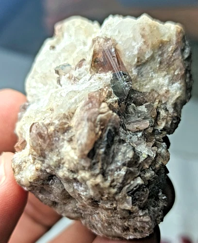 Axinite Crystal Cluster — 135 g, Pakistan