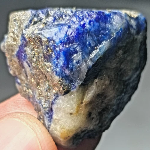 Blue Hauyne Crystal Specimen — 90 ct, Afghanistan