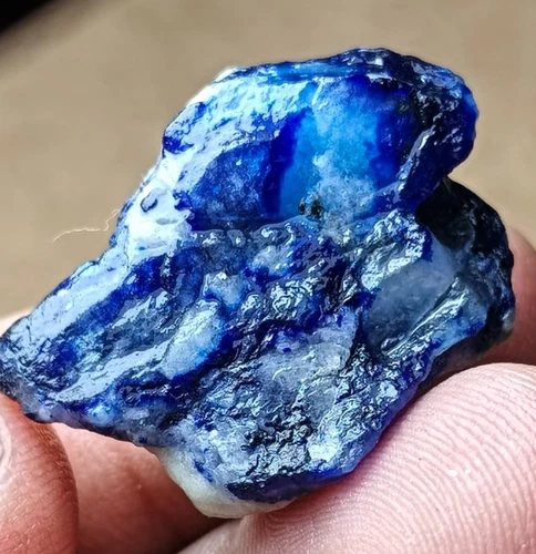 Blue Hauyne Crystal Specimen — 43 ct, Afghanistan