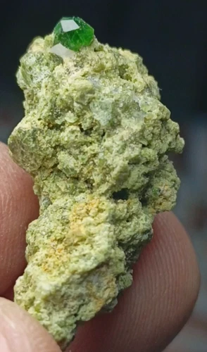 Green Garnet Crystal Specimen — 23 ct, Afghanistan