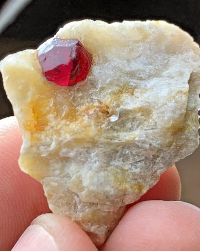 Red Garnet Crystal Specimen — 30 ct, Afghanistan