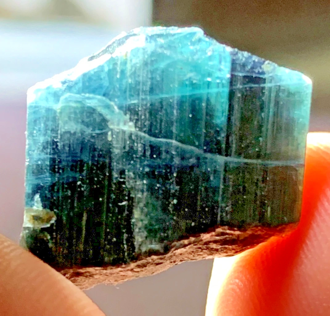 Blue Tourmaline Crystal Specimen — 10 ct, Afghanistan