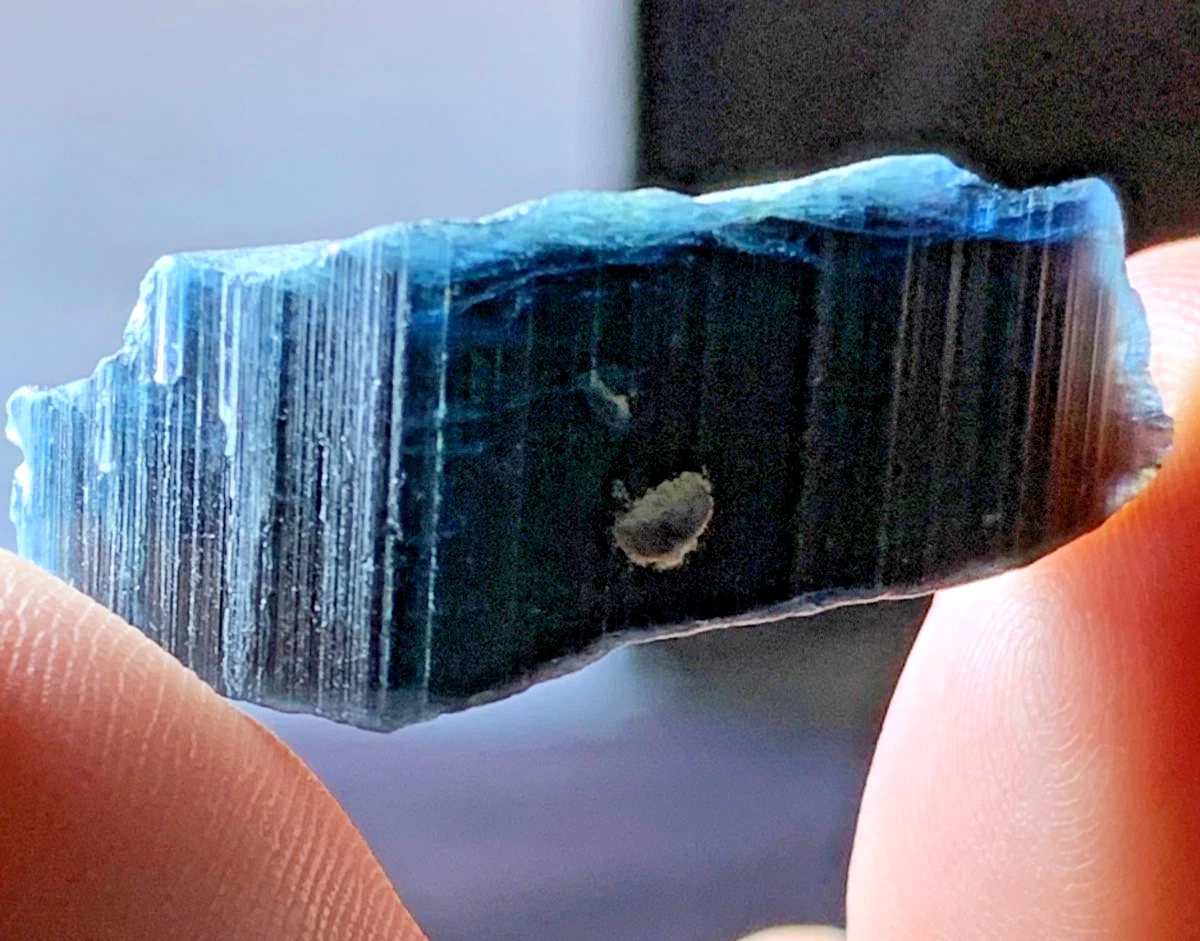 Blue Tourmaline Crystal Specimen — 28 ct, Afghanistan