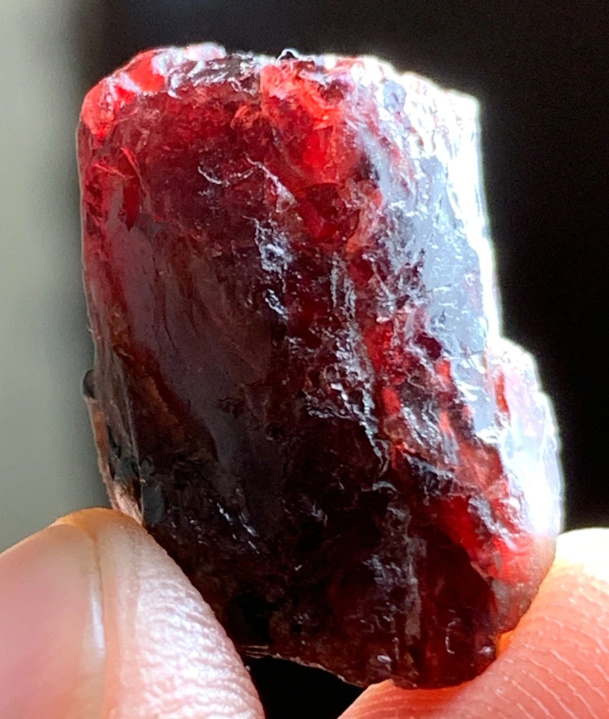 Red Garnet Crystal Specimen — 34 ct, Afghanistan